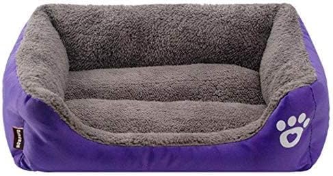 Pet Bed for Small Cats, Self-Heating Orthopedic Sheep Bed Fleece Rectangle Dog Bed