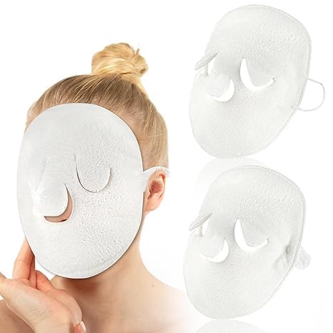 Face Steaming TowelReusable Towel Mask Cold Hot Compress Moisturizing Beauty Skin Care Spa Facial Steamer for Women Girls Skin Care Beauty Salon 2 pc