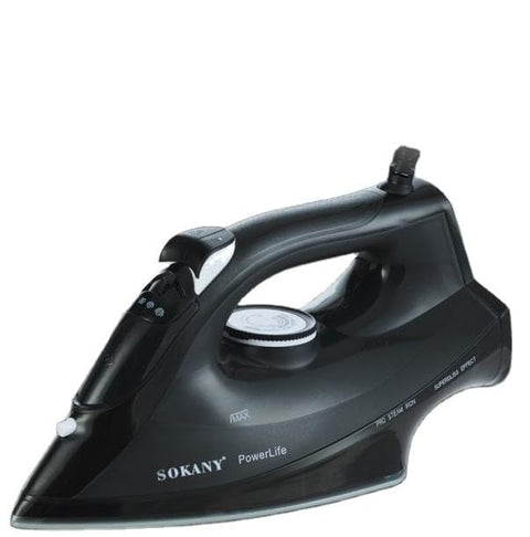 Sokany Steam Iron 2400W SK-8088 – Ceramic Soleplate, Powerful Steam, Adjustable Thermostat, Overheat Protection, Vertical Steaming, Anti-Drip, Self-Cleaning, Lightweight Design
