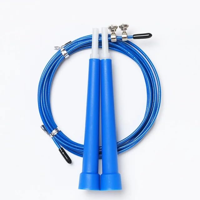 Skipping Rope Fitness Gym Exercise Jump Rope Adjustable Tangle-Free Heavy Duty Steel Ropes