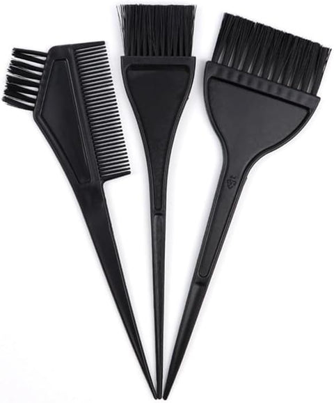 Hair Dye Brush Set 3 Piece Hair Coloring Brushes with Comb Applicator and Sectioning Tip, Professional Tint Brushes for Hair Dye, Bleaching and Highlights, Reusable Tools for Salon and Home Use
