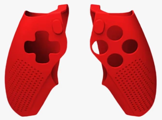 PS5 Silicone Case Cover Compatible with Playstation 5 | Soft Shockproof Protective Case Cover for Controller Red