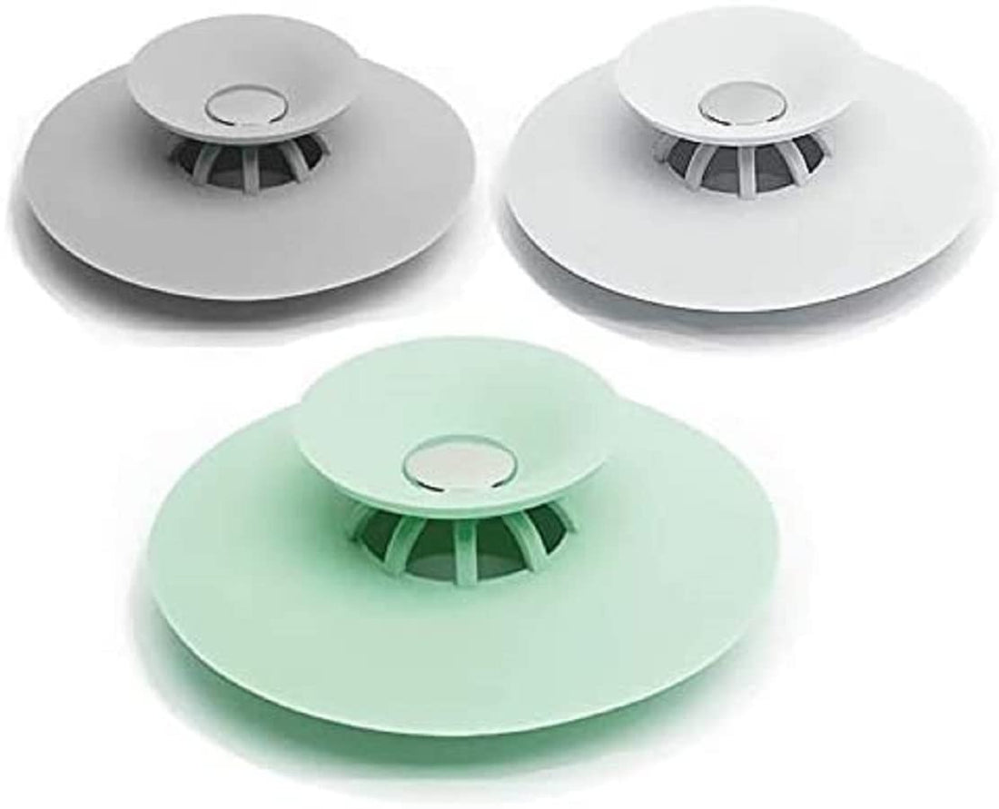 3pcs Shower Drain Stopper Floor Drain Rubber Circle Silicone Plug for Shower Bathtub Plug Bathroom Leakage-proof Drain PVC Sink Basin