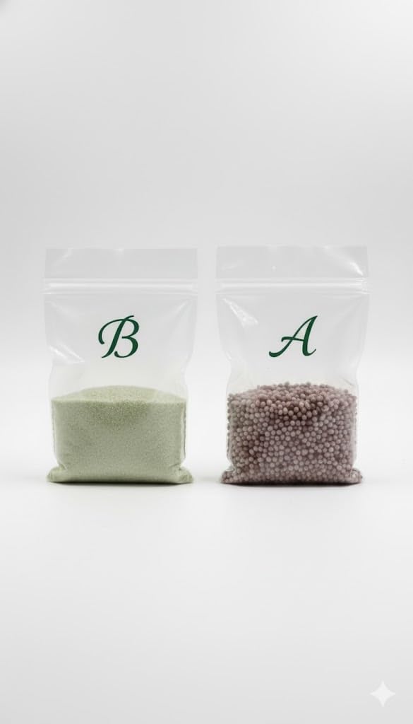 Meridian A+B Hydroponics Solution – Complete Concentrated Powder for Plant Growth | Complete Macro & Micro Nutrients | 104g+183g