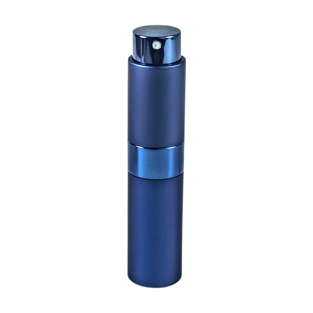 Premium 10ml Portable Mini Refillable Perfume Twist Bottle – Travel-Friendly Spray Atomizer for Perfume, Empty Round Tube Pump Cosmetic Container (Black)