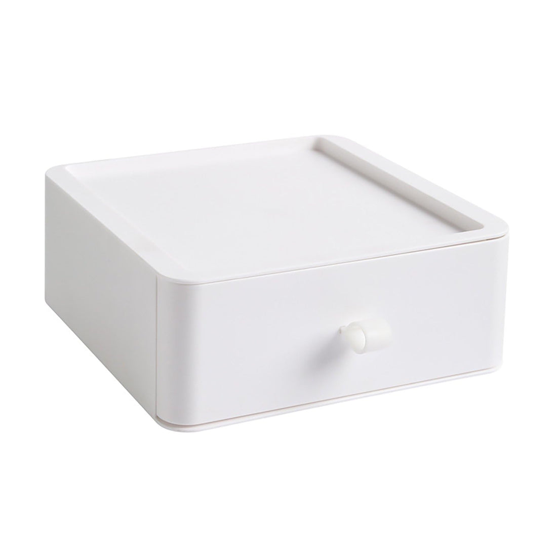 Multifunctional Stackable Storage Tray Organizer Home Office Table Organizer Organizer Makeup Accessories Organizer (White) (3)