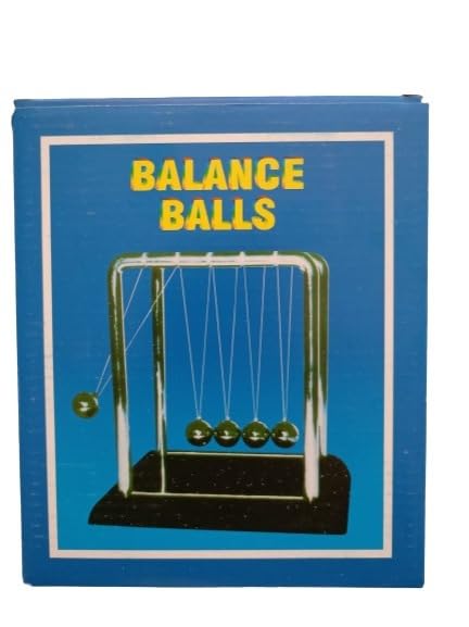 MySouq-Store [1Pcs] [XL- Rectangle 18.5CmX15Cm] Newtons Cradle Balance Balls Physics Pendulum Science Desk Office Classic Toy