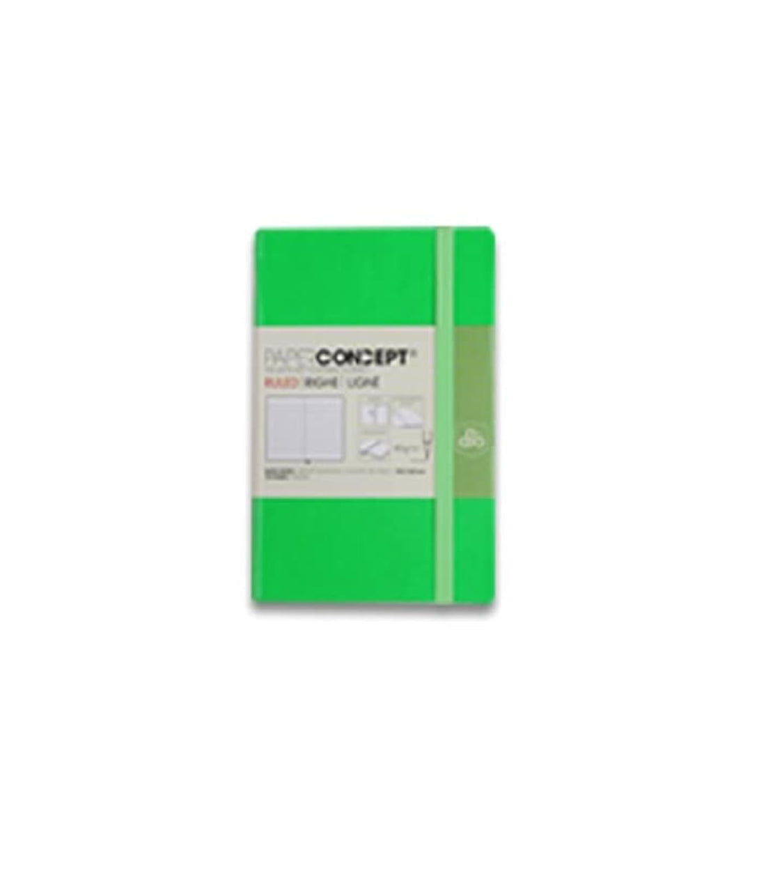 OPP PAPER CONCEPT 10.5 x 6.5 cm Hard Cover Executive Notebook - Fluo Colors - Green