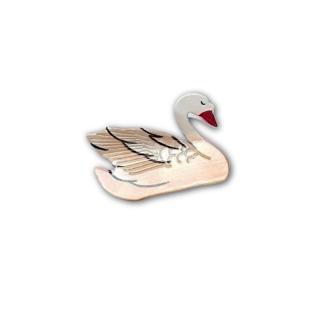 Realistic Feather Clip - Swan Hair Claw with Dual-Colour Design, Soft Touch Material and Beautiful Animal Style Shape (model 2)