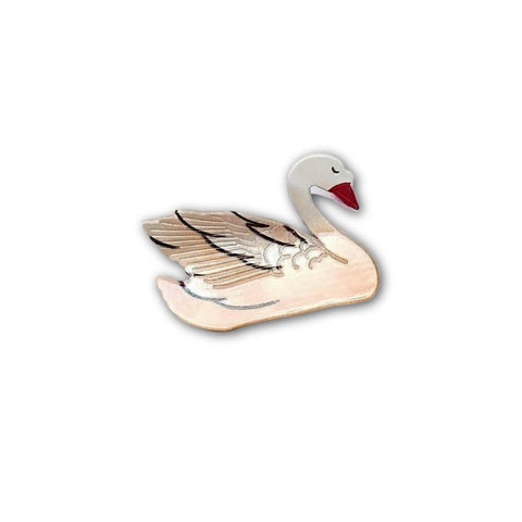 Realistic Feather Clip - Swan Hair Claw with Dual-Colour Design, Soft Touch Material and Beautiful Animal Style Shape (model 2)