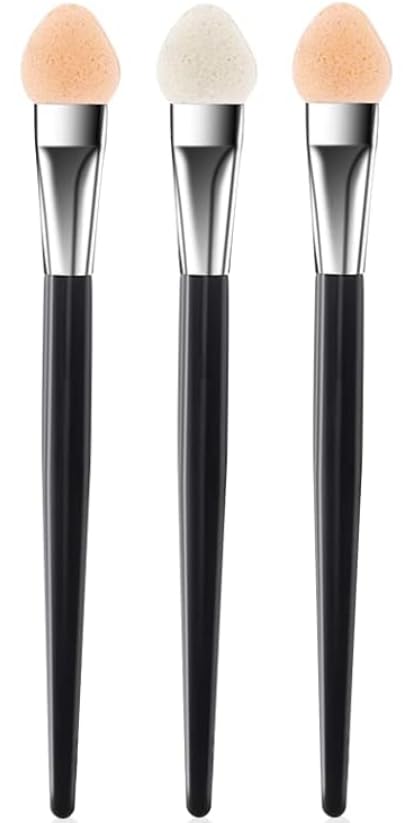 Set 3 Pcs Sponge Eyeshadow Brush Kits Eye Applicator Double Sided Reusable Eyemakeup Tool Multifunctional Make Up Accessories Fit Lip Beauty, Eye Shadow-17CM