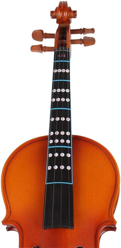 Violin Finger Fingerboard Sticker, Waterproof Finger 4/4 with Adhesive, Music Note Stickers Violin for Learning and Practice of Kids or Beginners