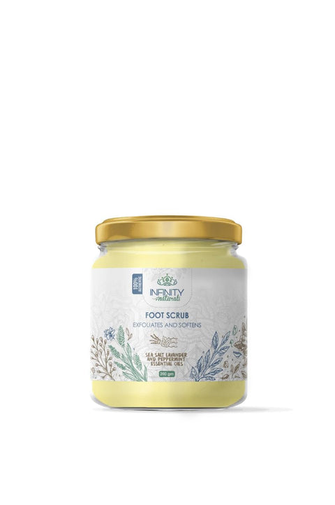 Infinity Foot Scrub Sea Salt Lavender & Peppermint Essential Oils