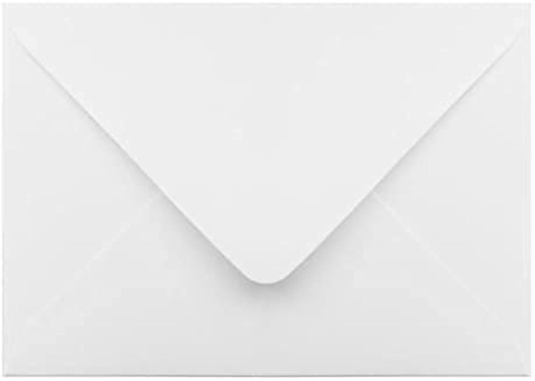 PACK OF 50 - C5 WHITE ENVELOPES FOR A5 GREETING CARDS 100gsm 229mm x 162mm