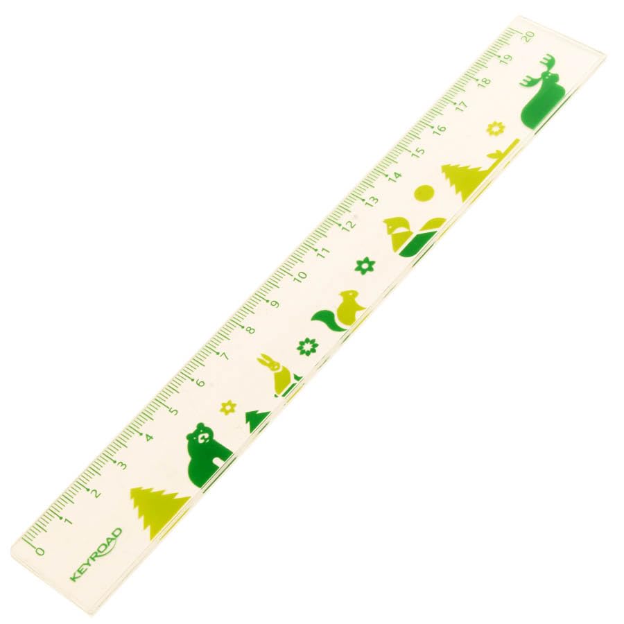 Keyroad printed plastic ruler 20 cm assorted designs Model KR972439