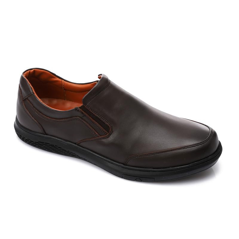 Men's Slip-On Shoe - Genuine Leather - Comfortable Medical Design