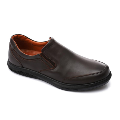 Men's Slip-On Shoe - Genuine Leather - Comfortable Medical Design