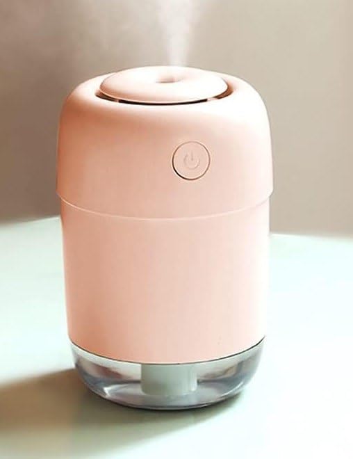 USB Car Home Diffuser with Portable Air Humidifier - Mini Cool Mist Air Purifier Air Purifier Deodorizer for Travel (Pink)