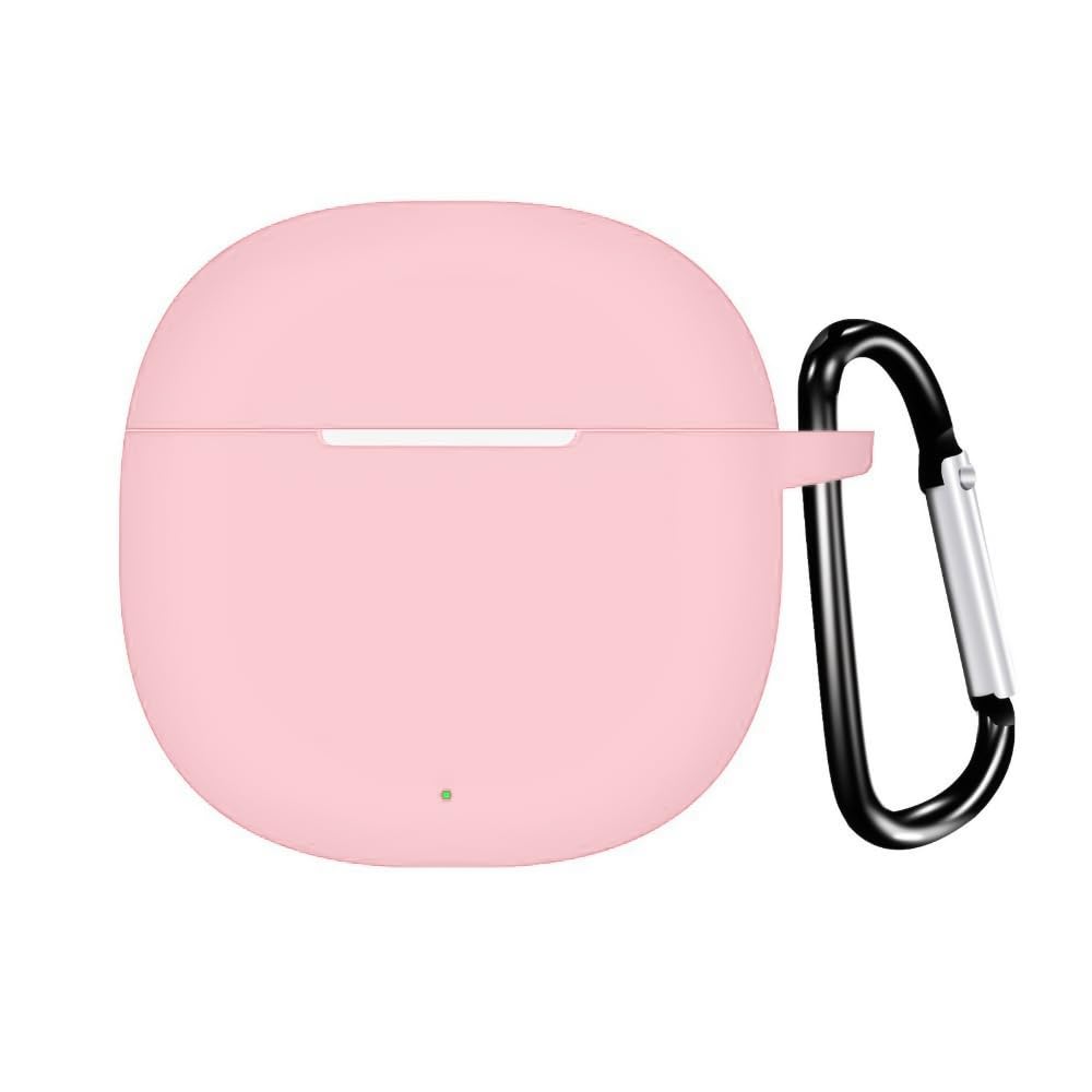 Dl3 Mobilak Silicone Case Compatible with Honor Earbuds X6, Soft Silicone Protective Case Cover, Shockproof Sleeve with Carabiner For Honor Earbuds X6 (Pink)