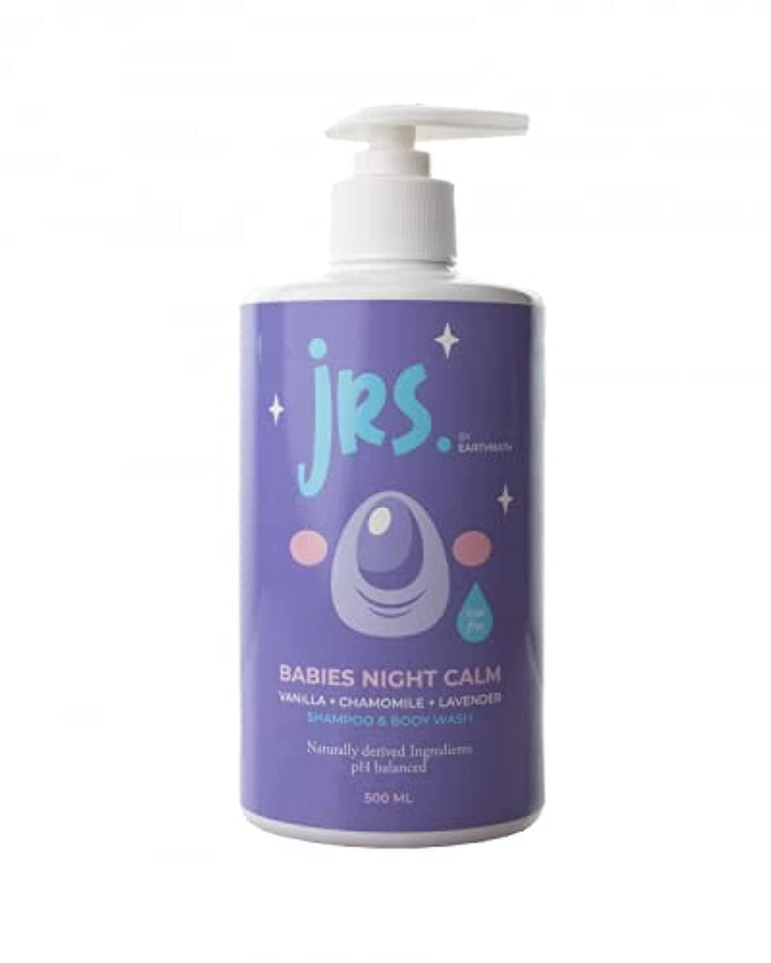 Juniors By EarthBath - Tear Free Babies Night Calm Shampoo & Body Wash - 500 ml