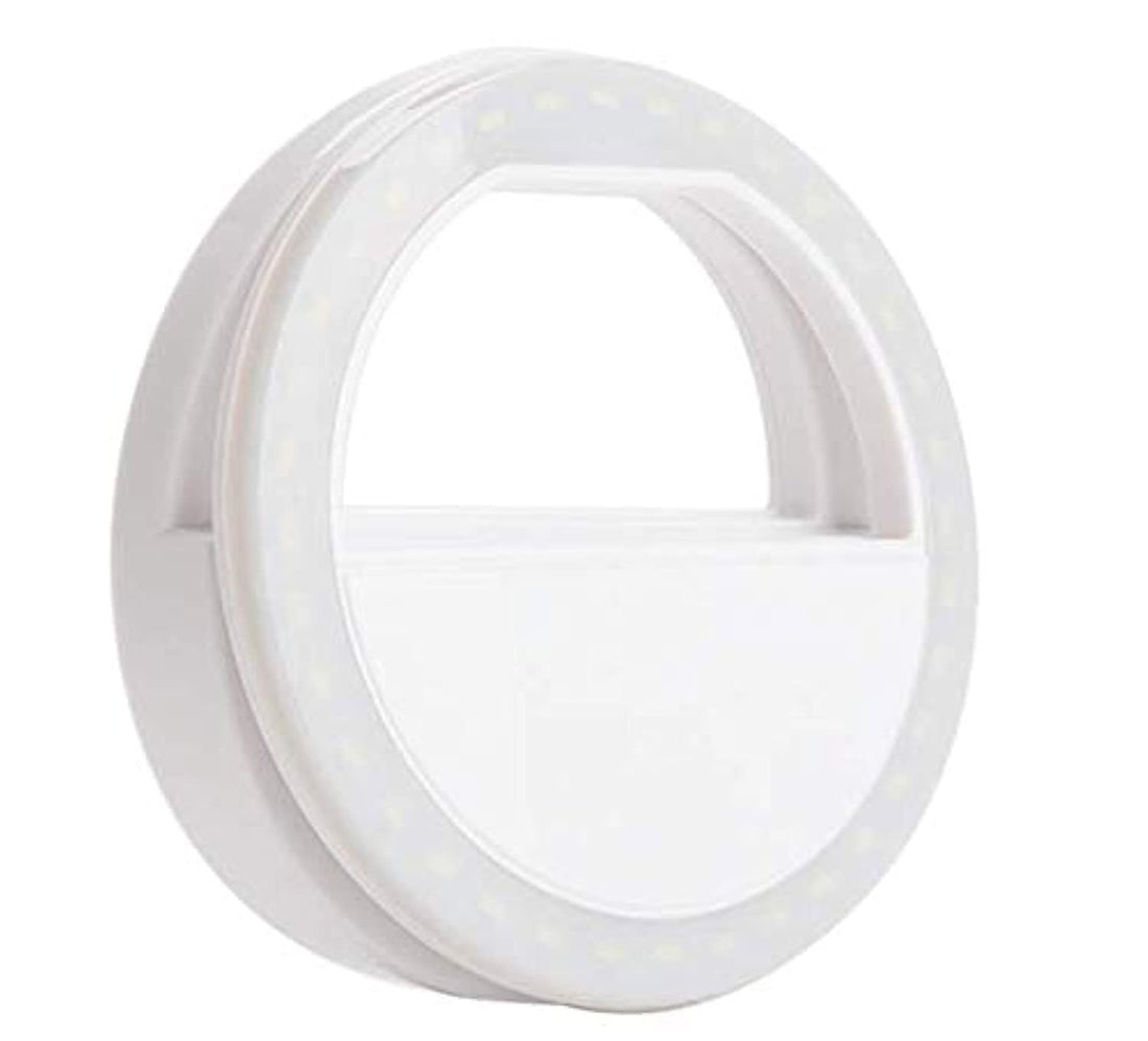 Portable Clip-on Mini Selfie Ring Light Lamp Fill-in Light Night For smartPhone