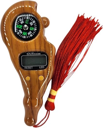 Digital Tasbih Ring Compass Light 2040A, (SXH5136). (Light Wood)