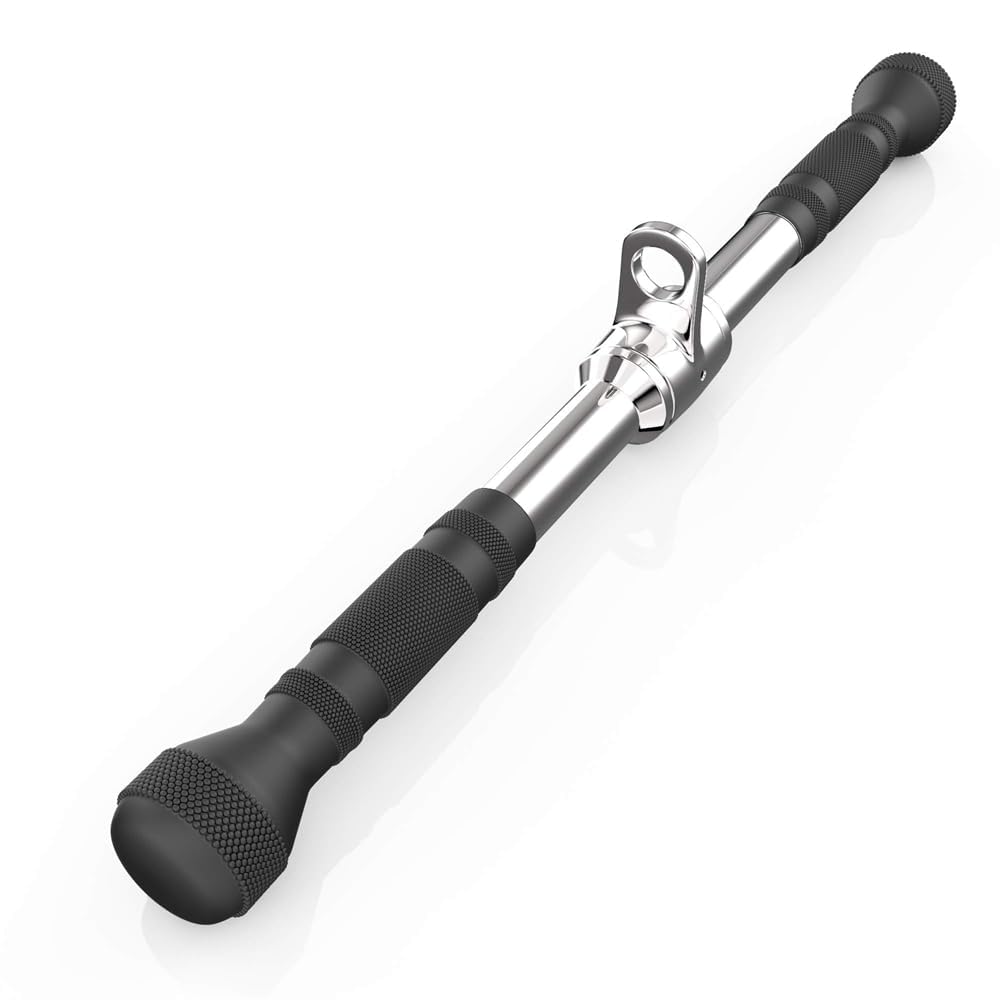 Bukela Straight Bar Cable Attachment Pull Down Bar with Non-Slip Handles Heavy Duty Steel Pull Down Bars for Home Gym Strength Training Workout Accessories for Fitness Equipment