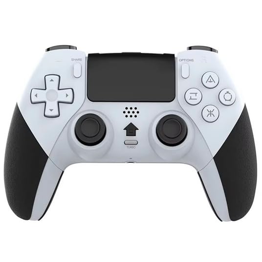 COUGAR-EGY T28 Wireless Controller for PS4, White and Black, with Turbo Function and Vibration, Compatible with Steam, Desktop PC, Notebook and PS4.