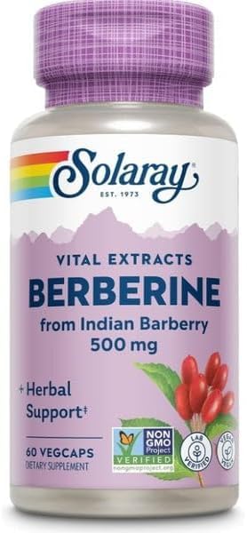 Berberine 500mg | 60 Veggie Capsules | Botanical Balance & Wellness Supports | Premium Herbal Extract | Non-GMO, Gluten Free