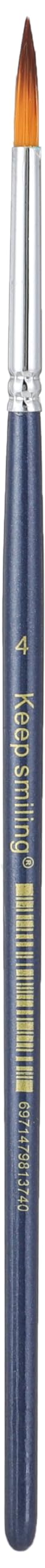 Keep Smiling A5015-4R Single Round Single Brush, Size 4