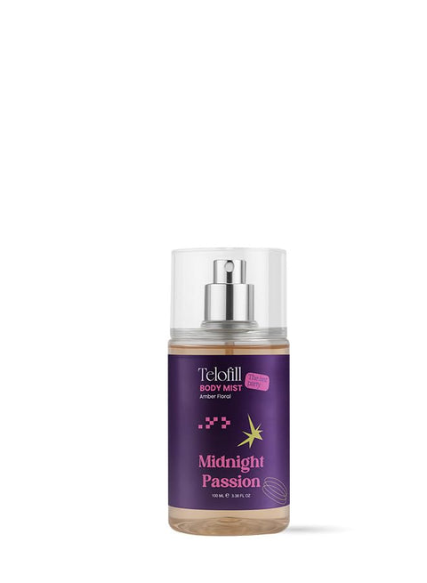 Telofill Midnight Passion Body Mist, Amber Floral Fragrance, Travel Size, 100ml