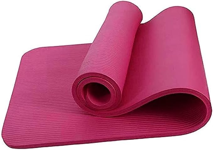 Pink 10mm natural rubber anti slip antibacterial environmental protection material pliant yoga mat for exercise