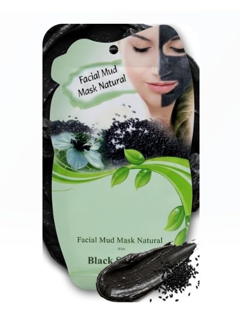 Clay Face Mask – Deep Pore Cleanser, Oil Control & Detox, Natural Clay Facial Mask – Hydrating & Softening Skincare Treatment-black seed oil