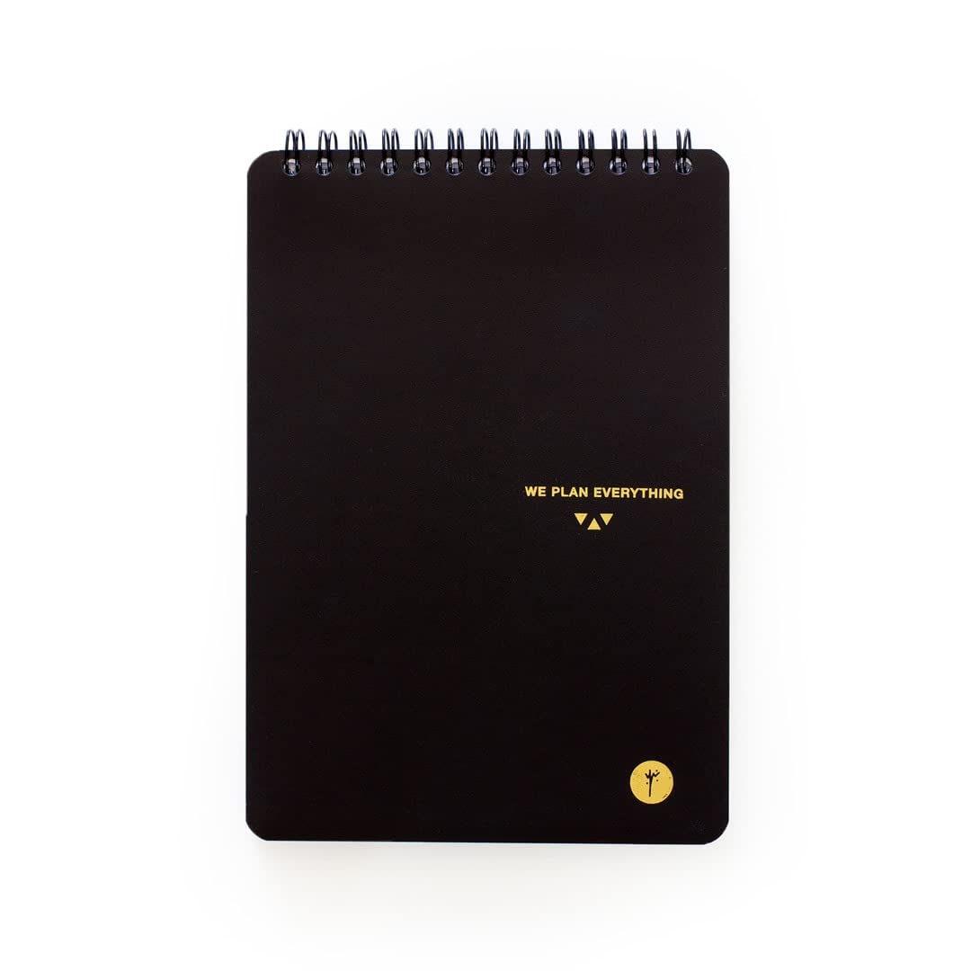 YM Sketch Designer Softcover Notebook B6 - We Plan |12.5x17.5cm 80 sheets, 160 page, Ruled lined white pages spiral bound |Gift for writers, back to school,college,office,artists, students,CEO