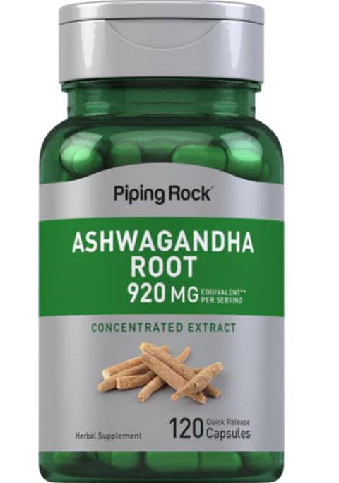 Ashwagandha Root 920mg – Stress Relief & Adaptogen Support – 120 Quick Release Capsules – Natural Energy, Mood & Immune Balance