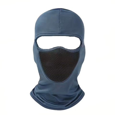 Rana Store Windproof Cotton Balaclava Neck Gaiter Full Face Cover Mask for Men and Women Cycling Equipment (Balaclava Scarf, 1 Piece, Dark Grey Mesh Filter in Black, Code:9707 9054)