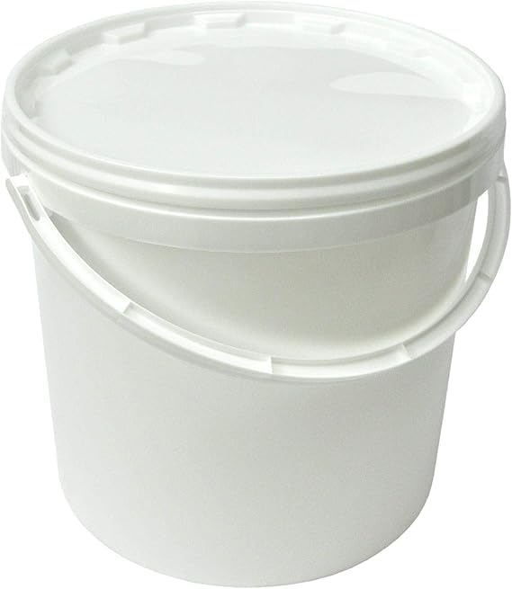 Meridian Bucket 10L with Lid 1 Piece, White, Durable, Stackable, Fully Food Grade
