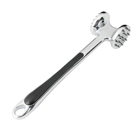 Meat Tenderizer Hammer - Stainless Steel Double-Sided Mallet for Steak Beef Chicken Poultry Nuts Lightweight Manual Meat Pounder