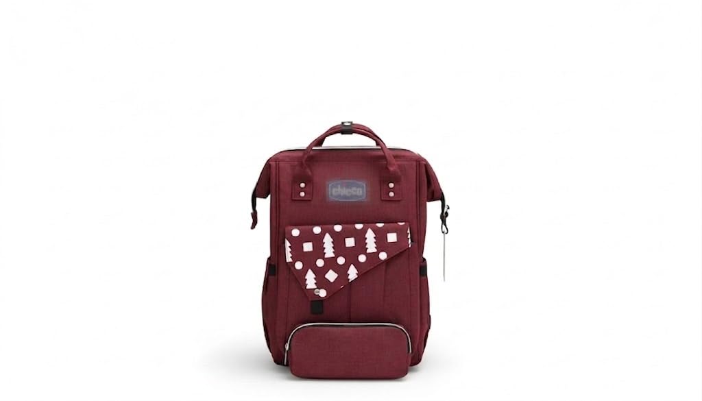 Chicco Multi-Functional Baby Diaper Bag Backpack, Red, Large Capacity, Waterproof, Organised Pockets for Baby Essentials