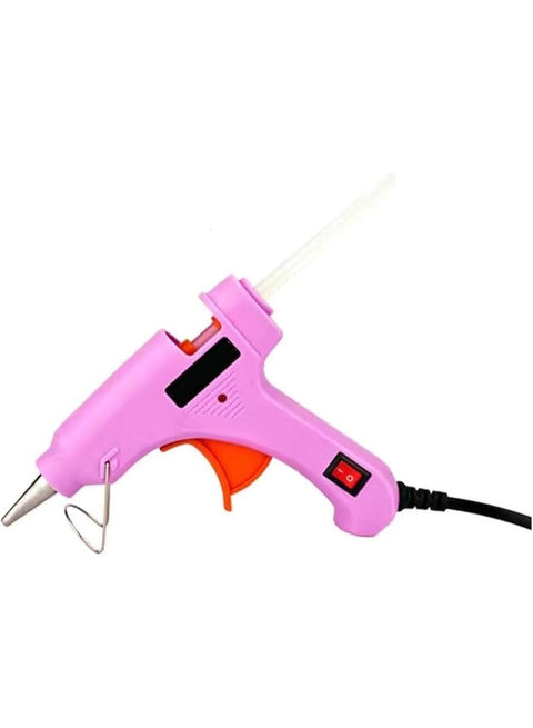Hot Glue Gun 20W YB-703, Pink Electric Hot Melt Glue Gun, Fast Heating, Precision Trigger Control, 100â€“240V Universal Voltage, Compact Small Size DIY Repair Tool for Crafts, Home Fixing, School Pro