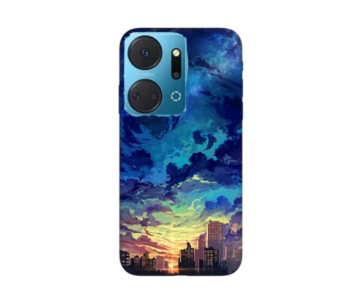 New design number 10008 Silicone Printed mobile case compatible with Honor X7a