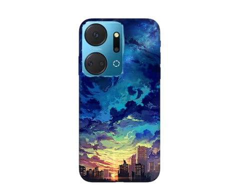 New design number 10008 Silicone Printed mobile case compatible with Honor X7a