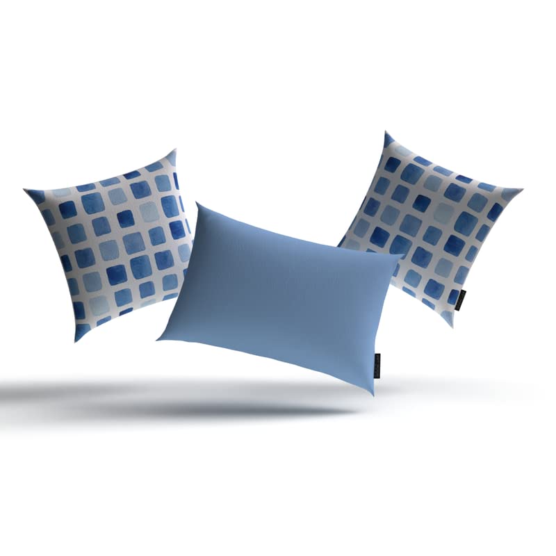 ART MOOD HOME Stamps Set Cushion velvet Multi color 40W x 40L CM