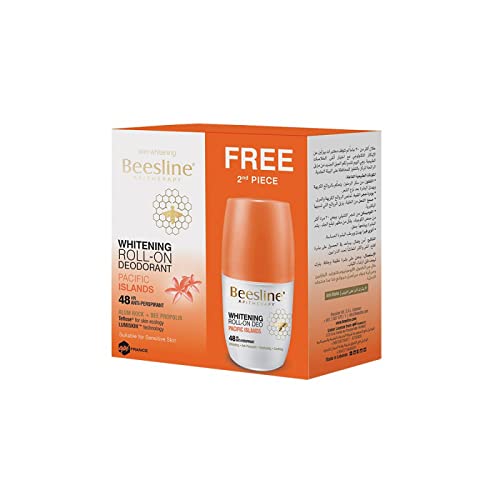 Beesline Whitening Roll-On Deodorant Pacific Islands 48h Protection (1+1) Promo Pack - 50 ml