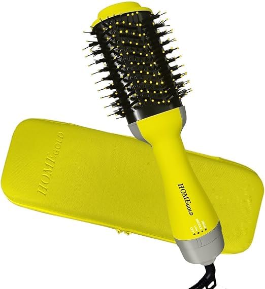Hot Air Comb Hair Dryer Brush 2500W One Step Blow Dryer And Volumizer With Ceramic Coating, Ionic Hair Brush With 3 Heat Speed Settings For Smooth Shiny Hair, Styling Comb For All Hair Types HG-1918