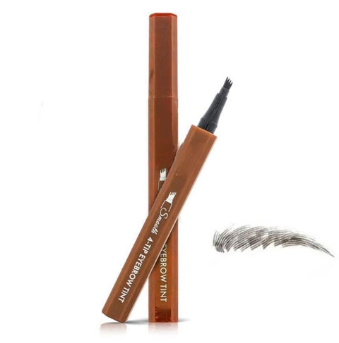 Liquid Eyebrow Pen, Waterproof Microblading Eyebrow Pencil with a Micro-Fork Tip Applicator, Creates Natural Looking Brows Effortlessly-DARK BROWN