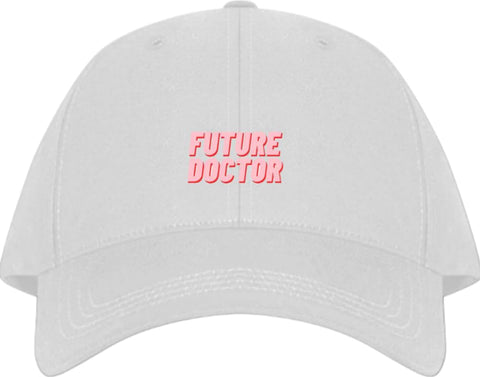 FUTURE DOCTOR Plain unisex baseball cap White