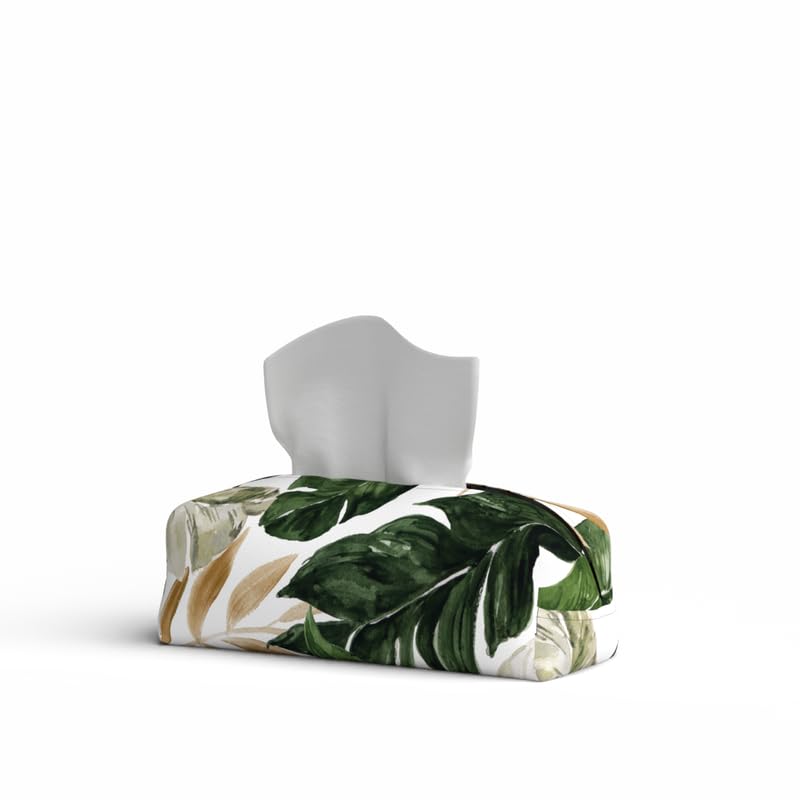 ART MOOD HOME Fabric Tissue Box Cover Premium Fabric Tissue Holder With Leather Layer Inside for Home, Office, and Car Durable and Elegant Tissue Dispenser for Standard Tissue Boxes - Richyleaf