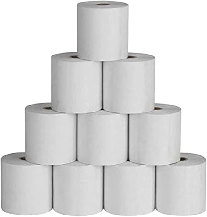 Reset Paper 10 Pieces 7.9cm Thermal Paper Roll Length 40 Meters - Works on Thermal Printer - Black Print