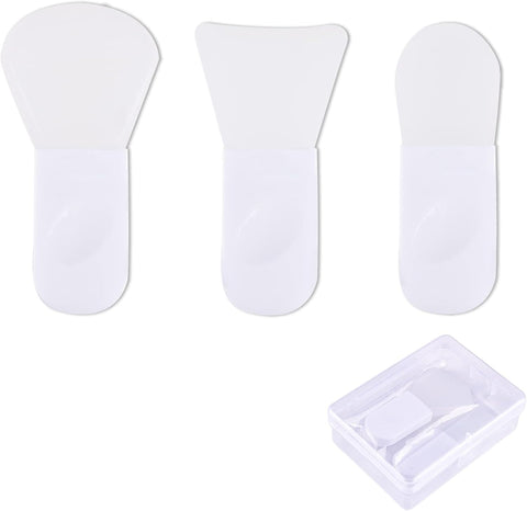Silicone Spatula Set for Face Masks and Skin Care Creams 3-Piece Multi-Use Applicator Tool with Portable Storage Case Soft Flexible Skin Tools
